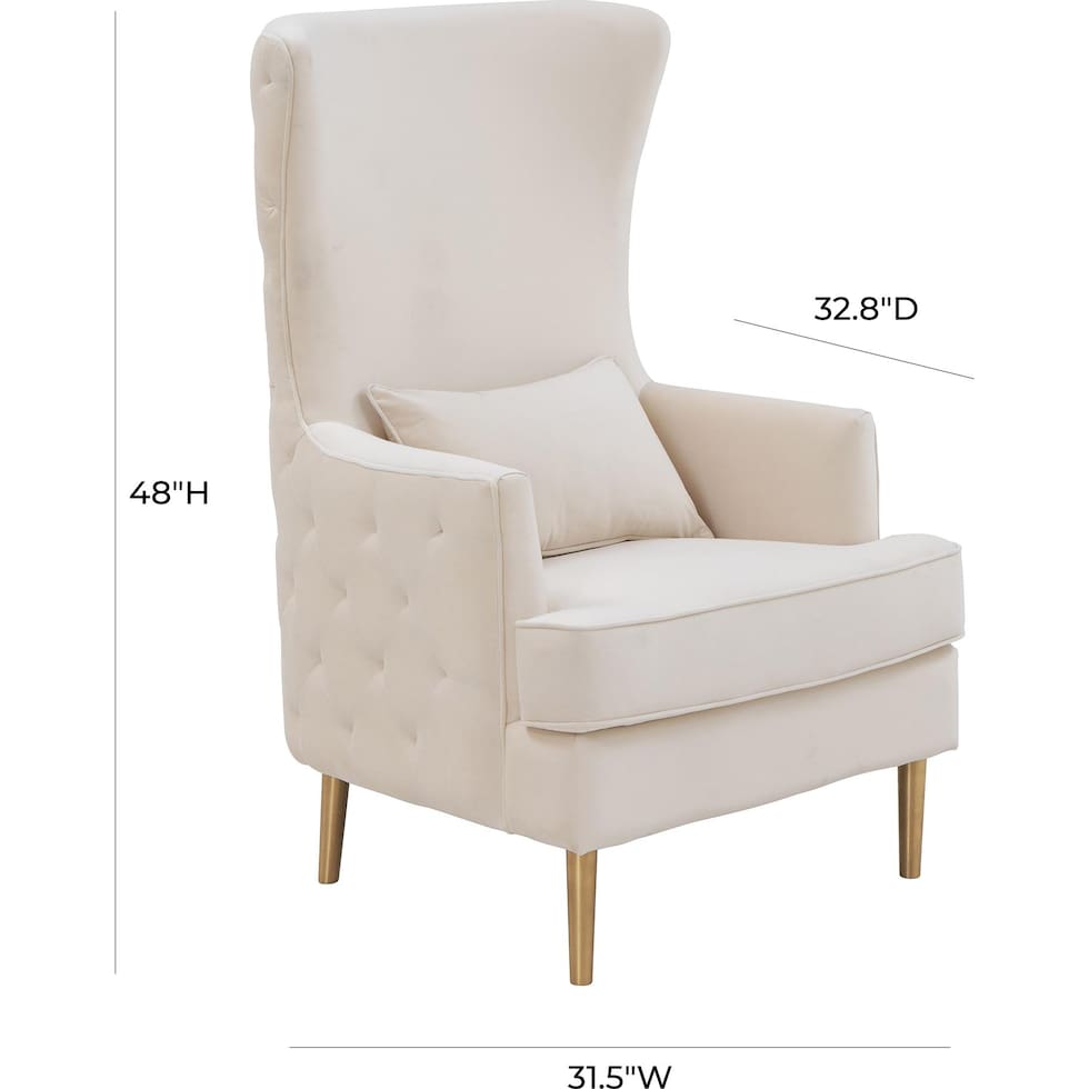 tara white accent chair   