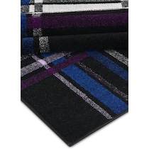 tartan plaid black area rug  x    