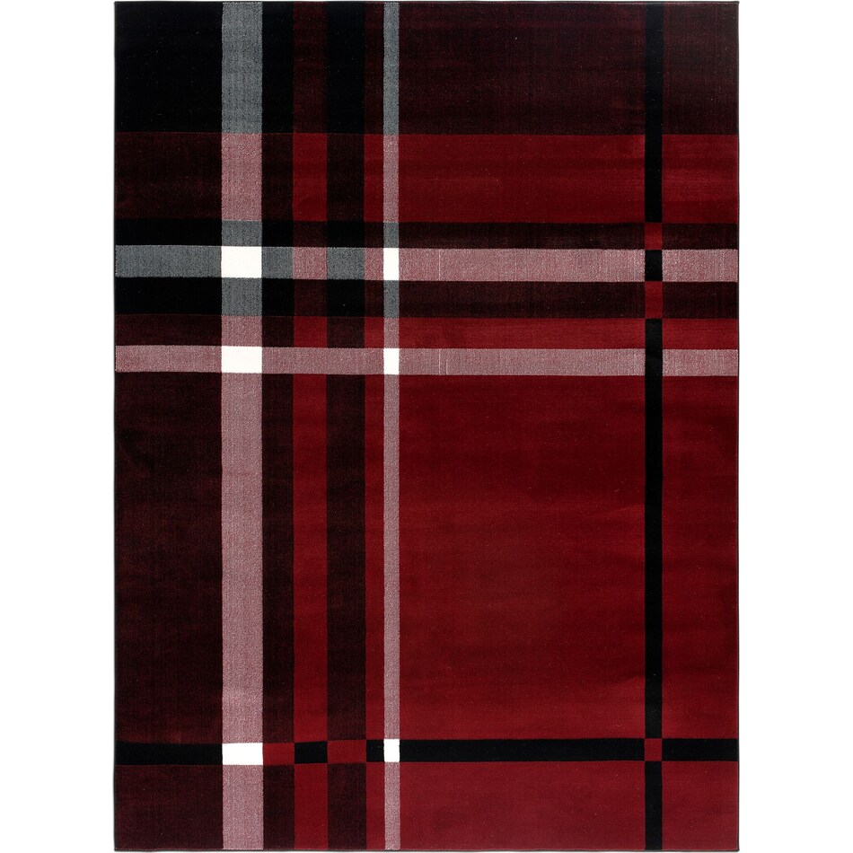 Tartan Plaid Area Rug Red American Signature Furniture