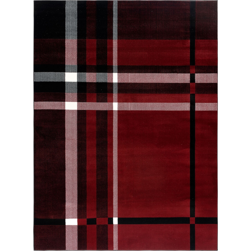 tartan plaid red area rug  x    