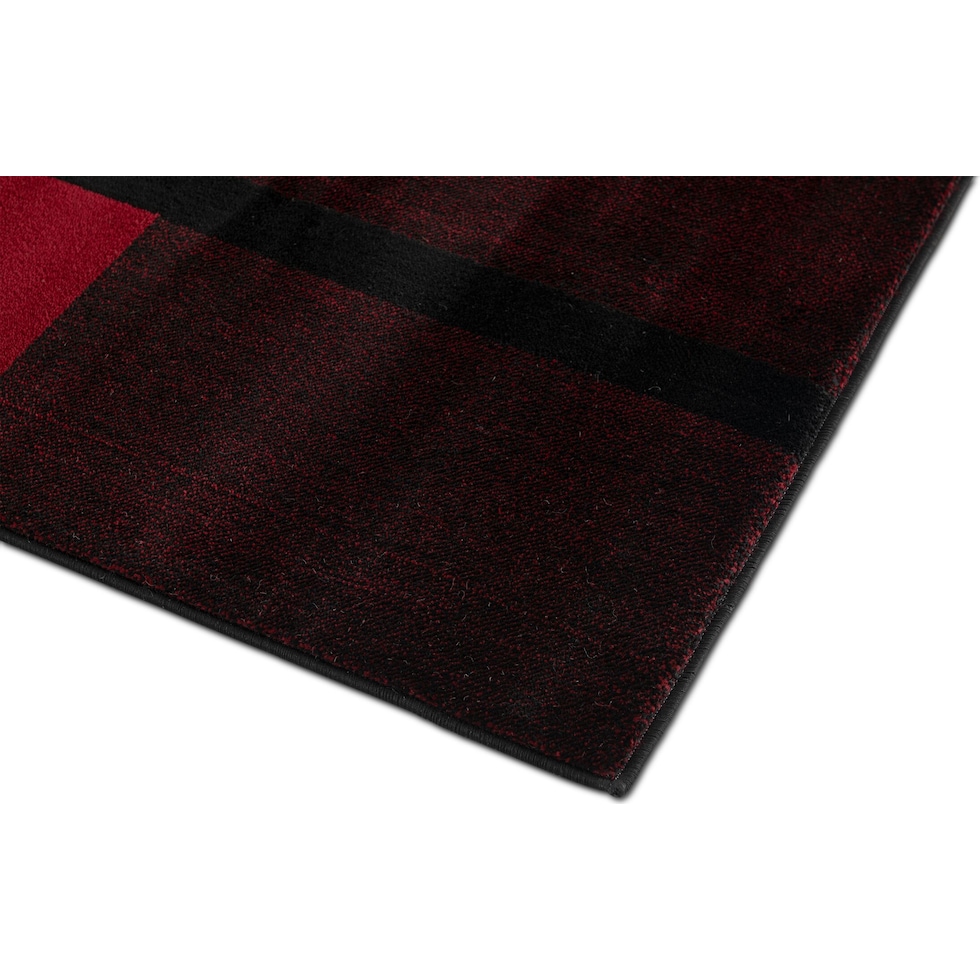 tartan plaid red area rug  x    