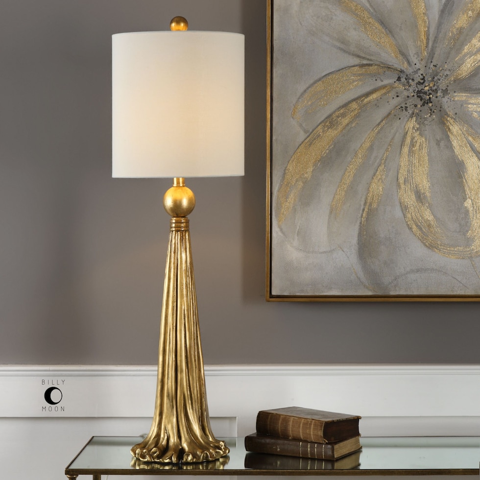 tassel gold table lamp   