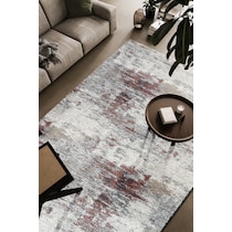 tatum ivory red area rug  x    