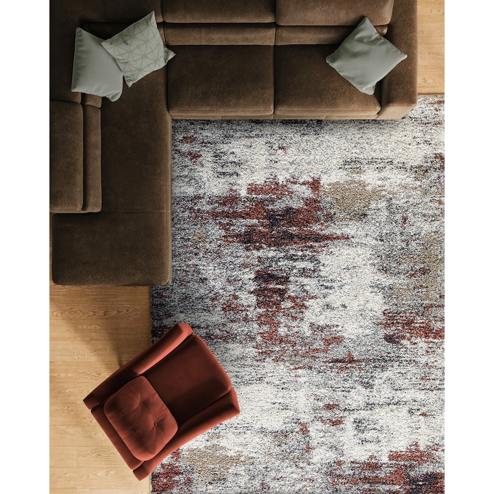 tatum ivory red area rug  x    