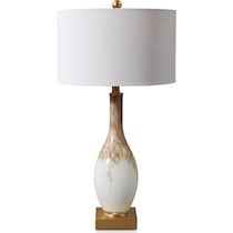 tawny white and gold table lamp   