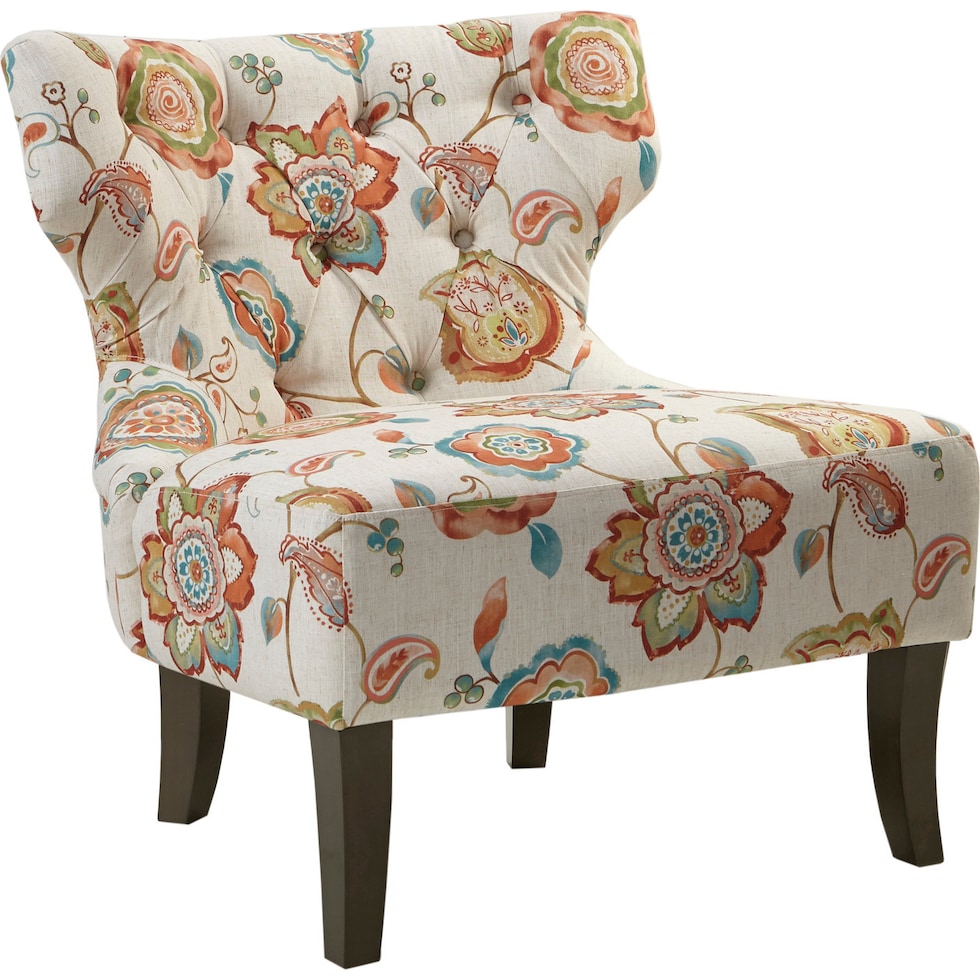 tayla orange accent chair   