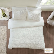 taylor white full queen bedding set   