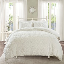 taylor white full queen bedding set   