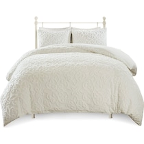 taylor white full queen bedding set   