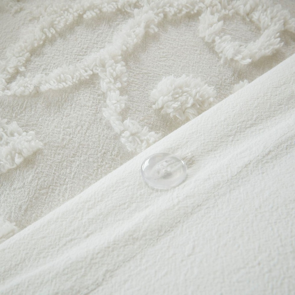 taylor white full queen bedding set   