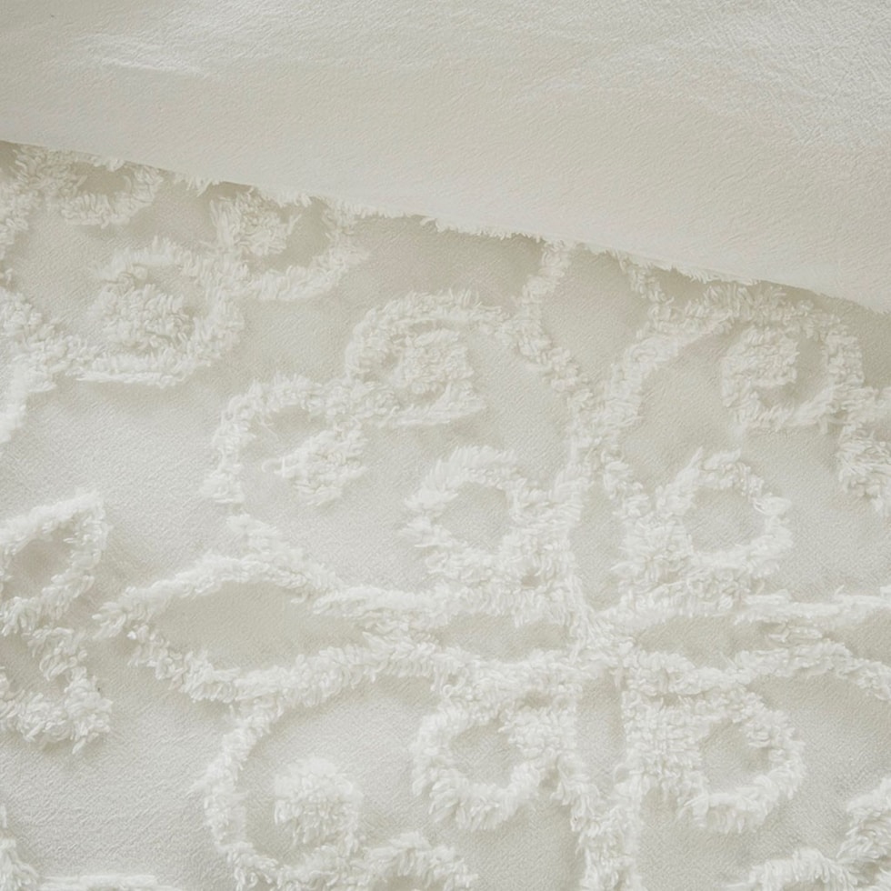 taylor white full queen bedding set   