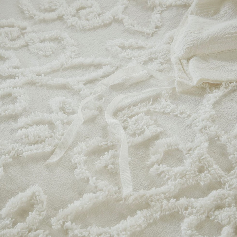 taylor white full queen bedding set   