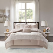 teagan light brown king bedding set   
