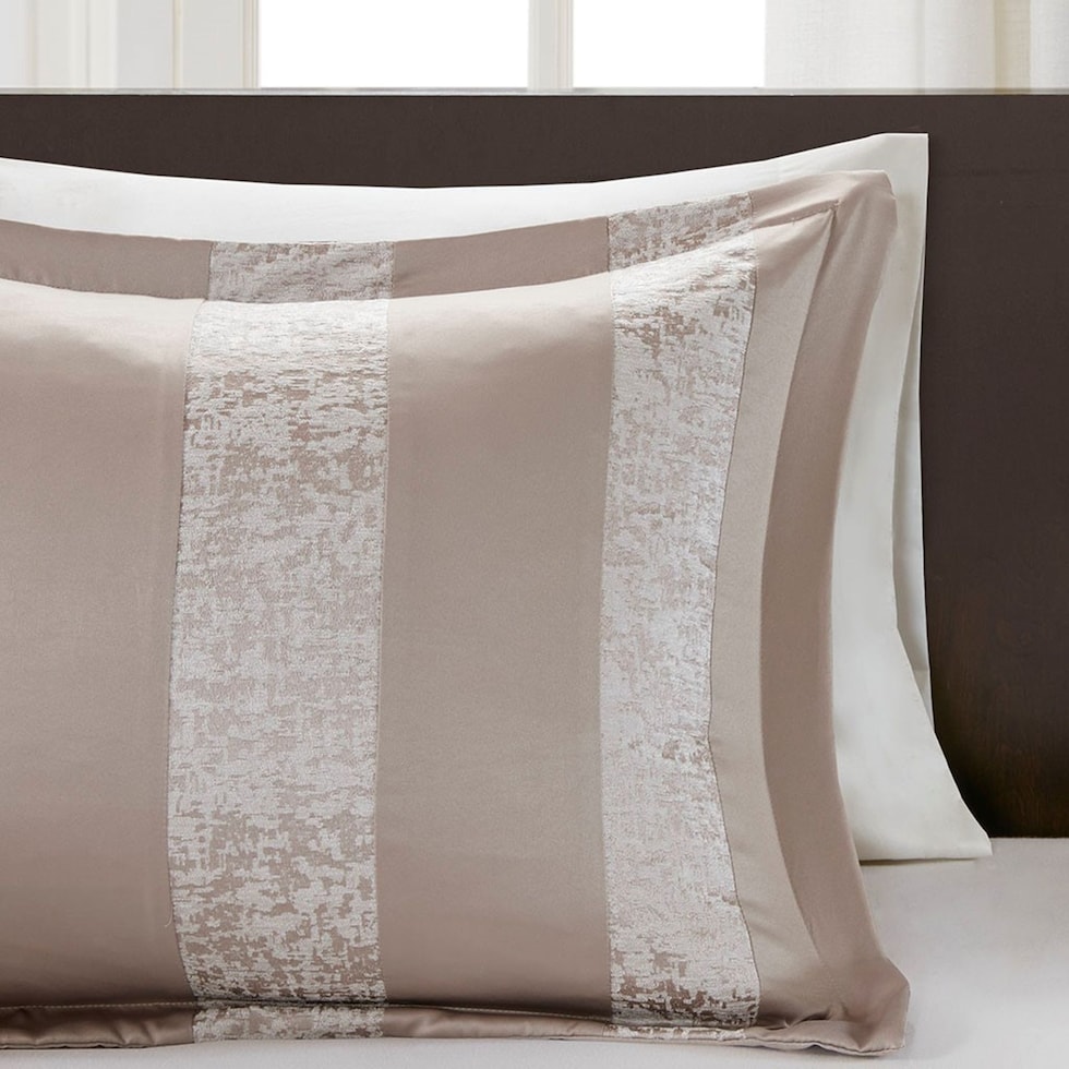 teagan light brown king bedding set   