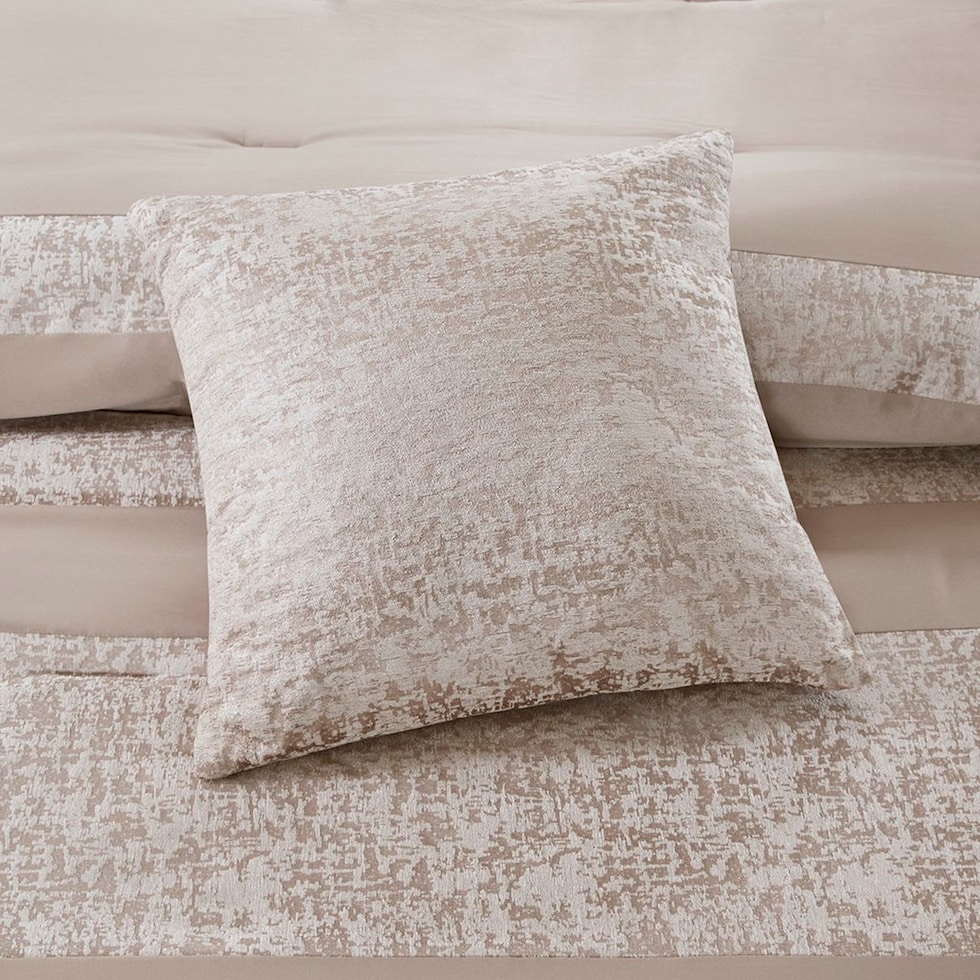 teagan light brown king bedding set   