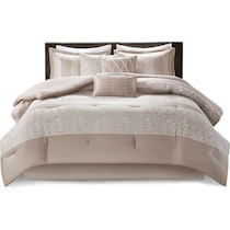 teagan light brown king bedding set   