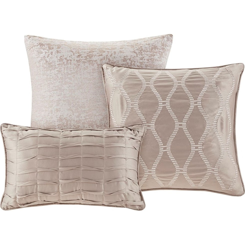 teagan light brown king bedding set   