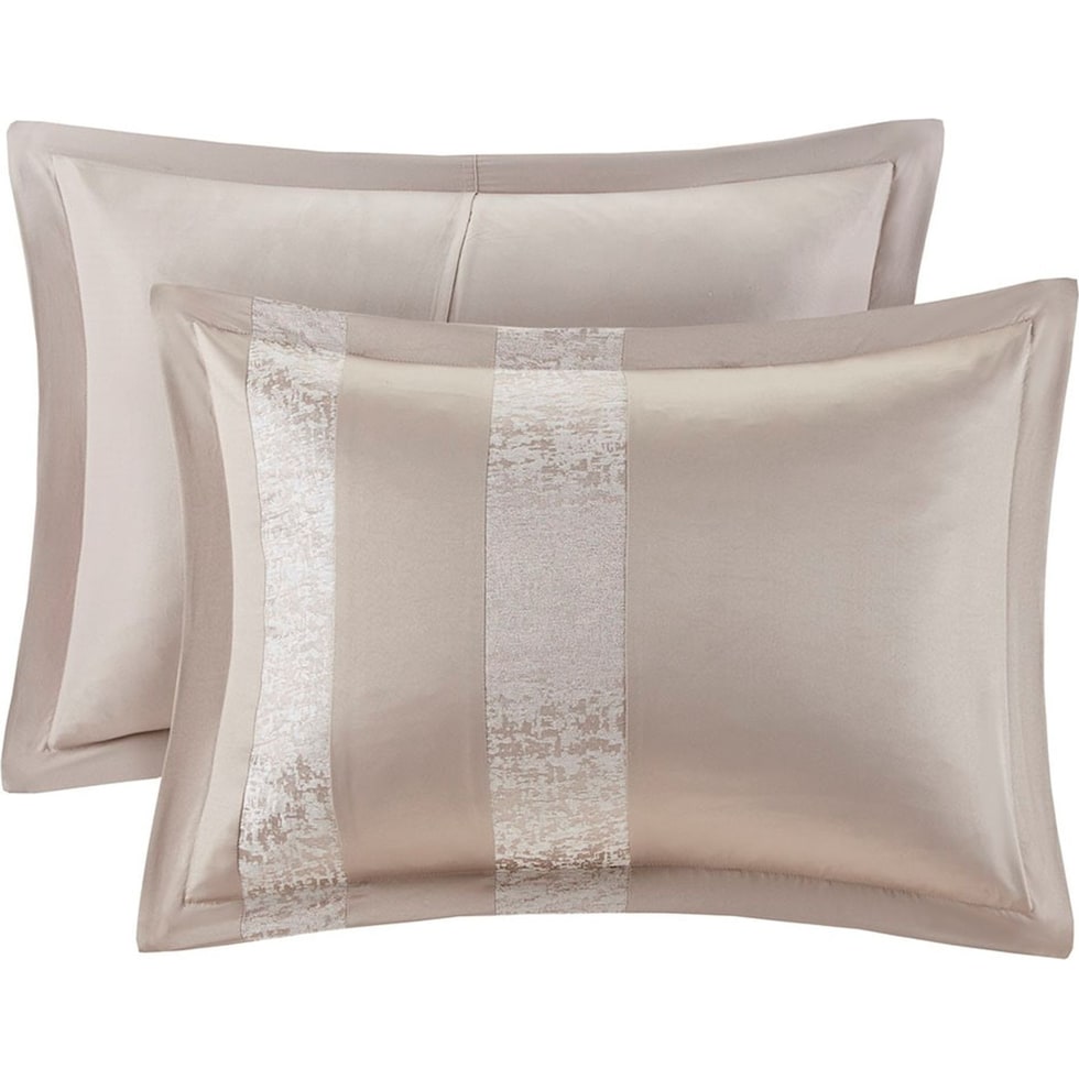 teagan light brown queen bedding set   