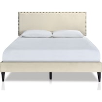 teagan white king upholstered bed   