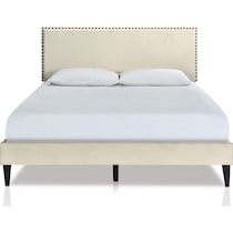 teagan white queen upholstered bed   