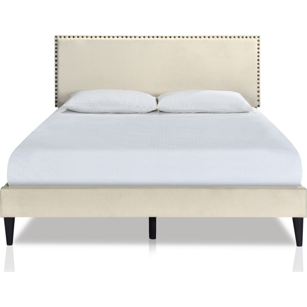 teagan white queen upholstered bed   