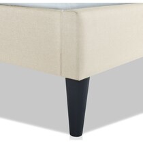 teagan white twin upholstered bed   
