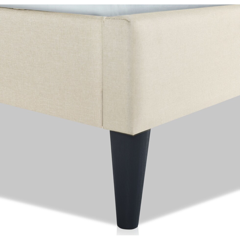 teagan white twin upholstered bed   