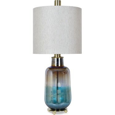 Teal Iridescent Table Lamp