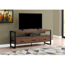 teasley dark brown tv stand   