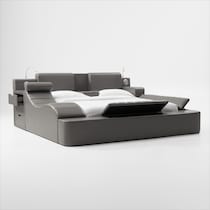 tech bed gray king bed   