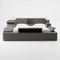 tech bed gray king bed   