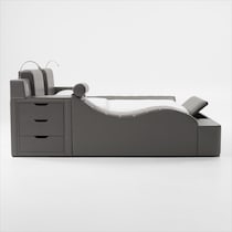 tech bed gray king bed   