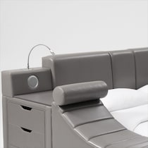 tech bed gray king bed   