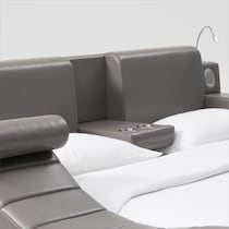 tech bed gray king bed   
