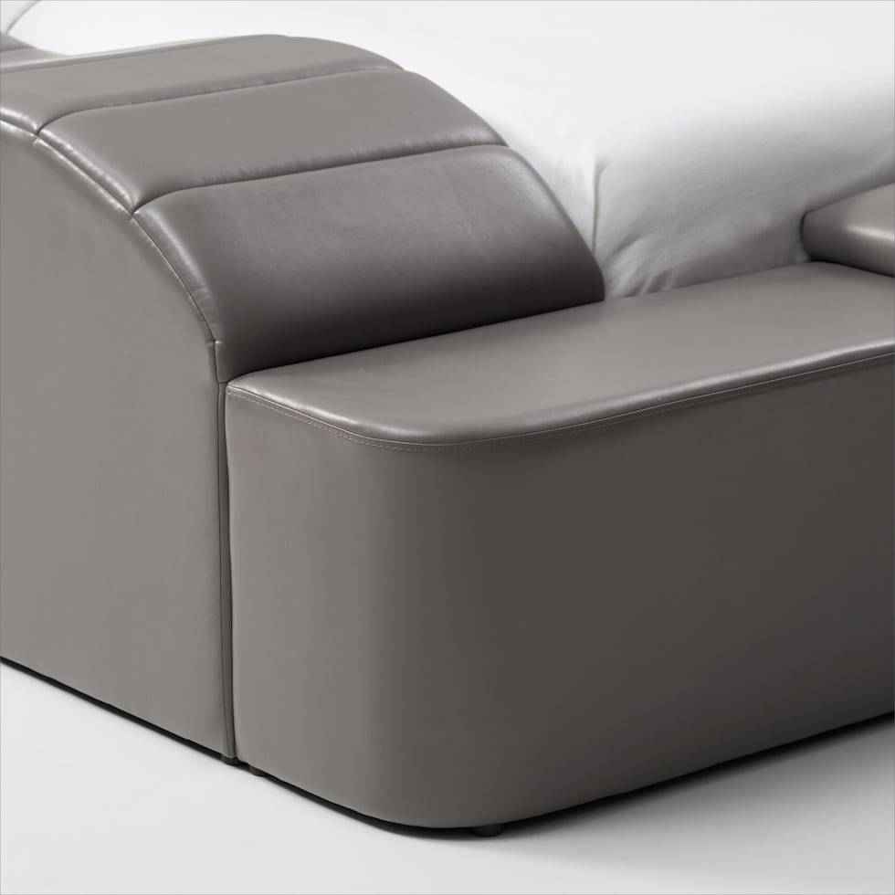 tech bed gray king bed   