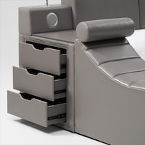 tech bed gray king bed   