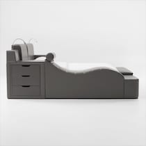 tech bed gray queen bed   