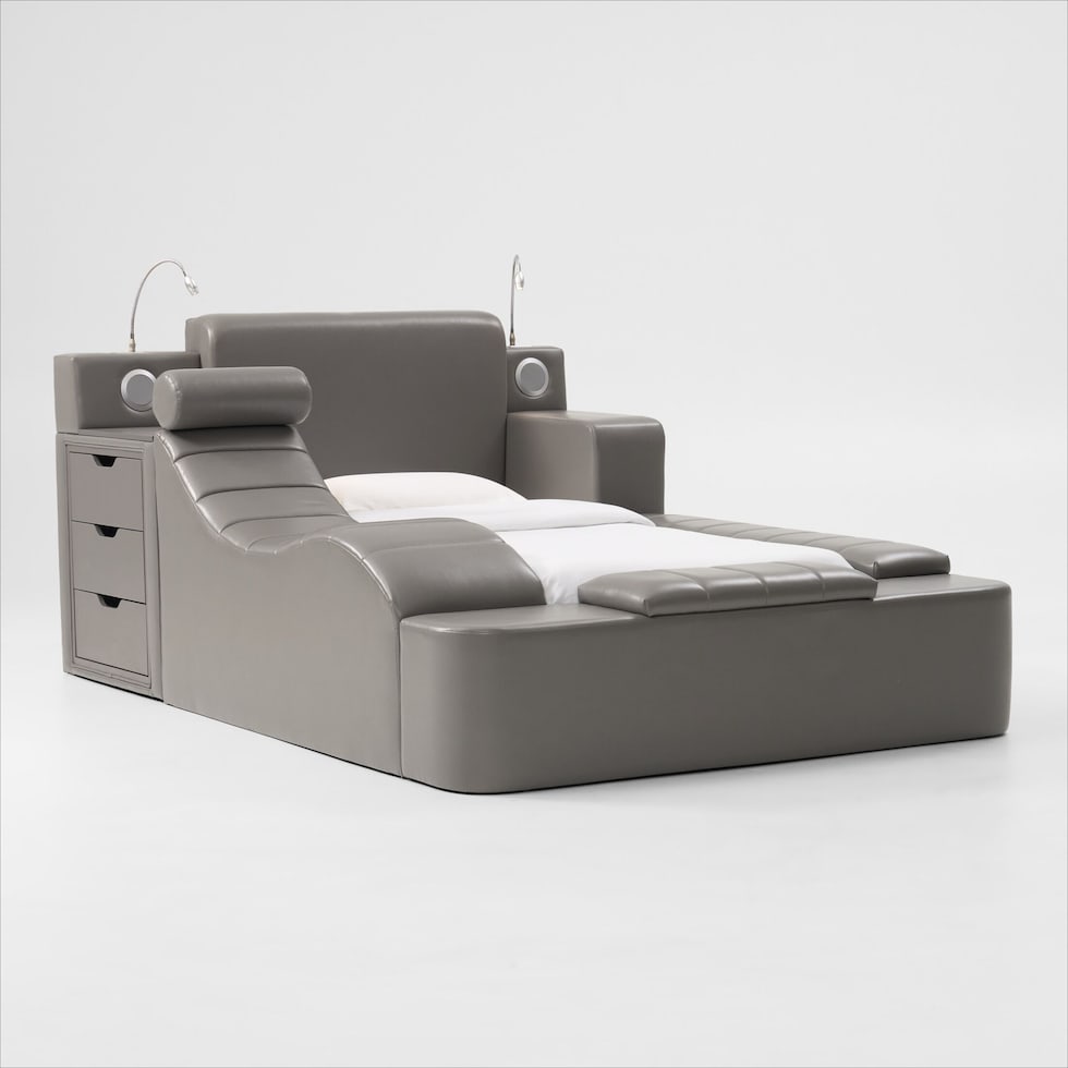 tech bed gray twin bed   