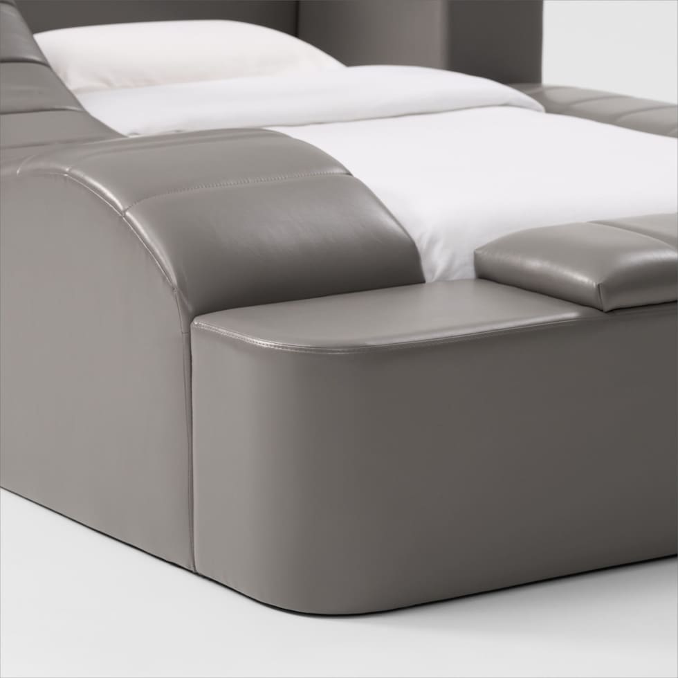 tech bed gray twin bed   