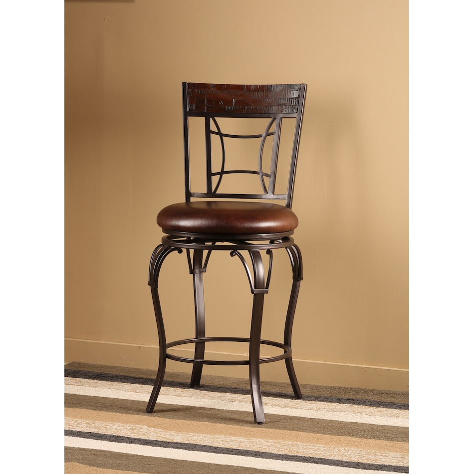tecton dark brown counter height stool   