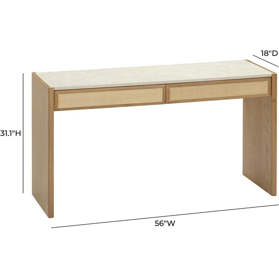 teddie light brown console   