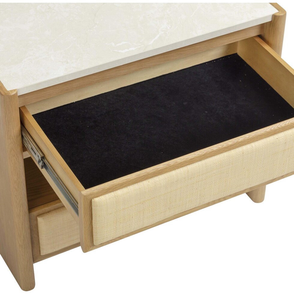 teddie light brown nightstand   