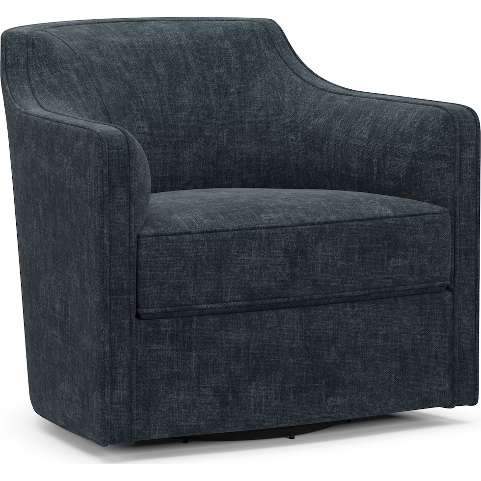 tegan blue swivel chair   