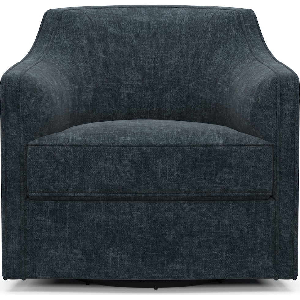 tegan blue swivel chair   