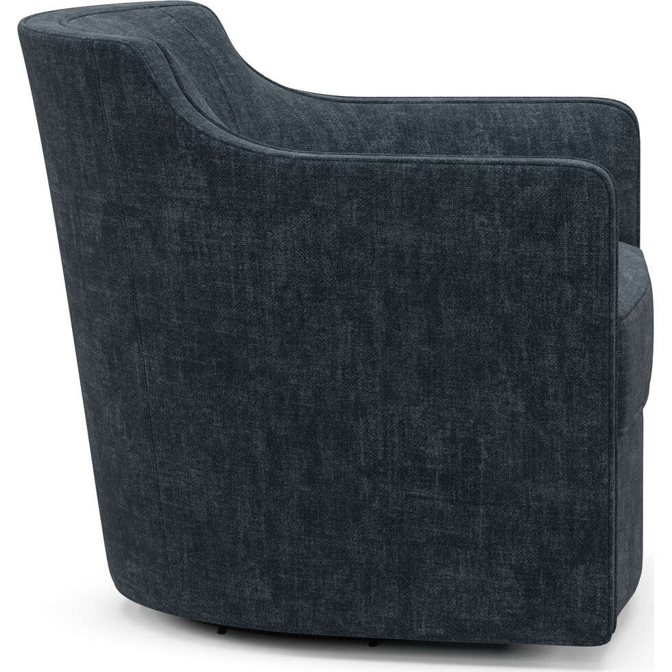 tegan blue swivel chair   