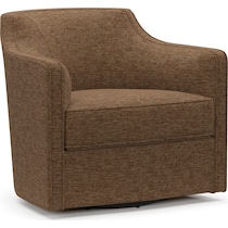 tegan dark brown swivel chair   