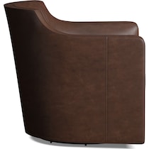 tegan dark brown swivel chair   