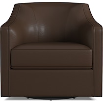 tegan dark brown swivel chair   