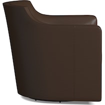 tegan dark brown swivel chair   