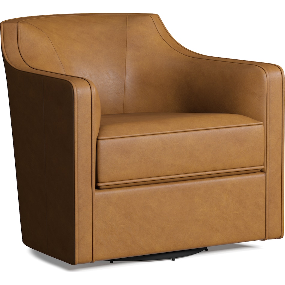 tegan light brown swivel chair   